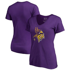 Minnesota Vikings Women's X-Ray Slim Fit V-Neck T-Shirt - Purple - NFL