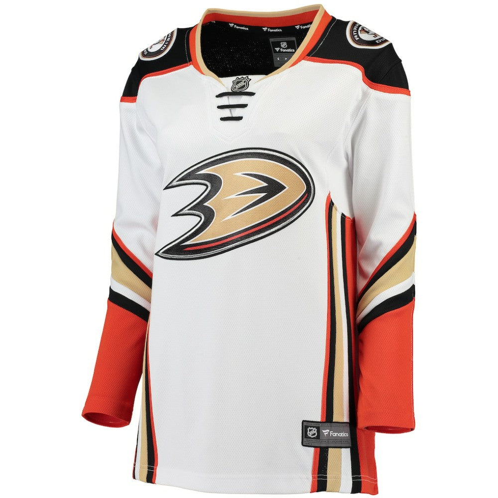 Anaheim Ducks Fanatics Women's Away Breakaway Jersey - White | Fanatics Lifestyle