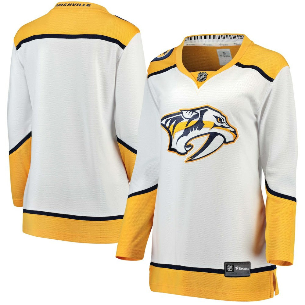 Nashville Predators Fanatics Women's Away Breakaway Jersey - White | Fanatics Clearance