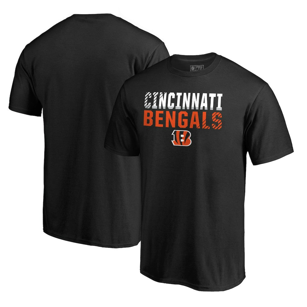 Cincinnati Bengals Iconic Collection Fade Out T-Shirt - Black - NFL
