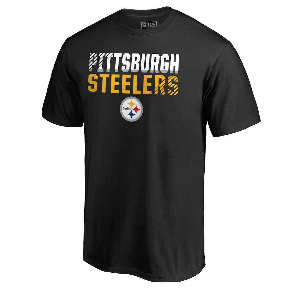 Pittsburgh Steelers Iconic Collection Fade Out T-Shirt II - Black - NFL