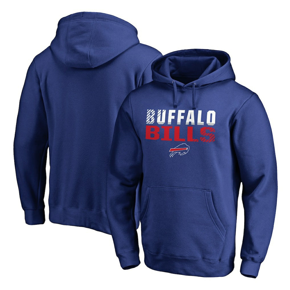 Buffalo Bills Iconic Collection Fade Out Pullover Hoodie - Royal - NFL