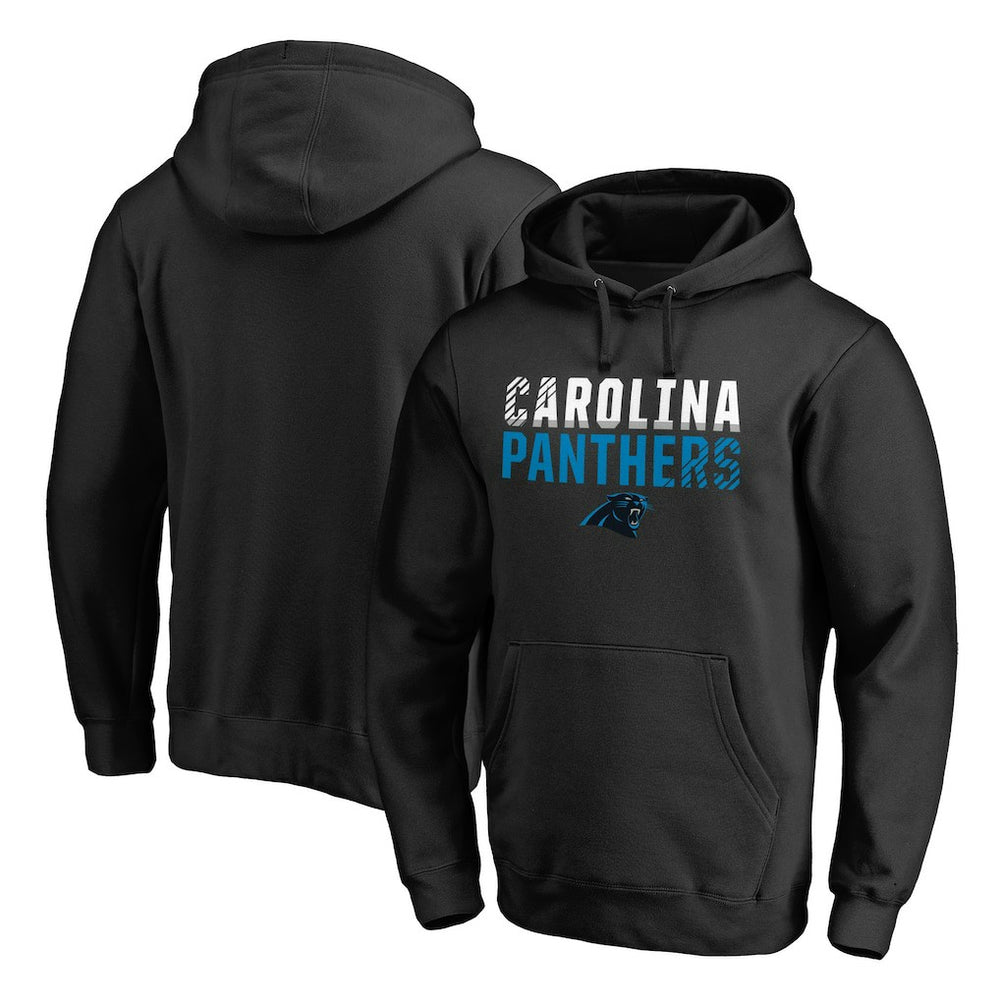 Carolina Panthers Iconic Collection Fade Out Pullover Hoodie - Black - NFL