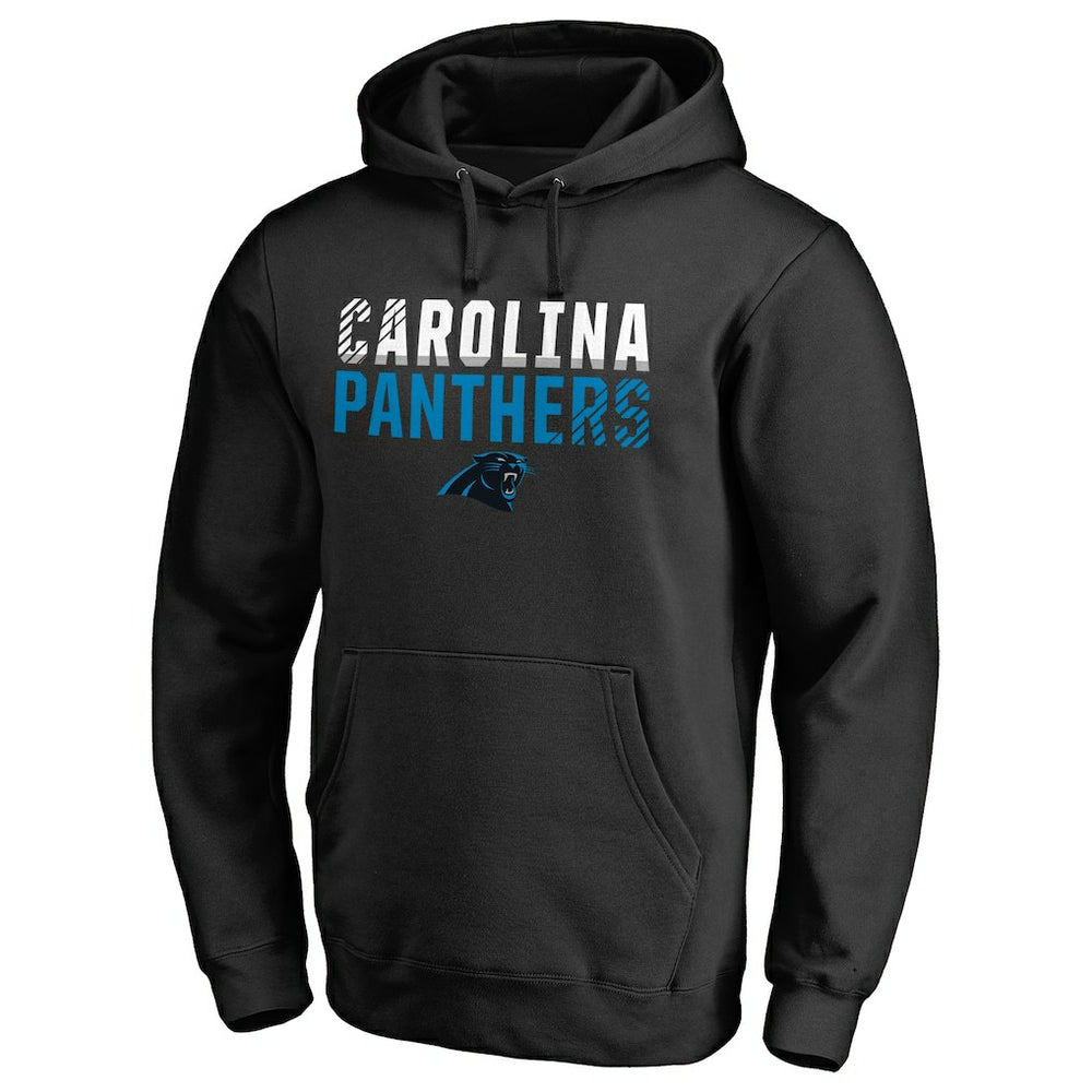 Carolina Panthers Iconic Collection Fade Out Pullover Hoodie - Black - NFL