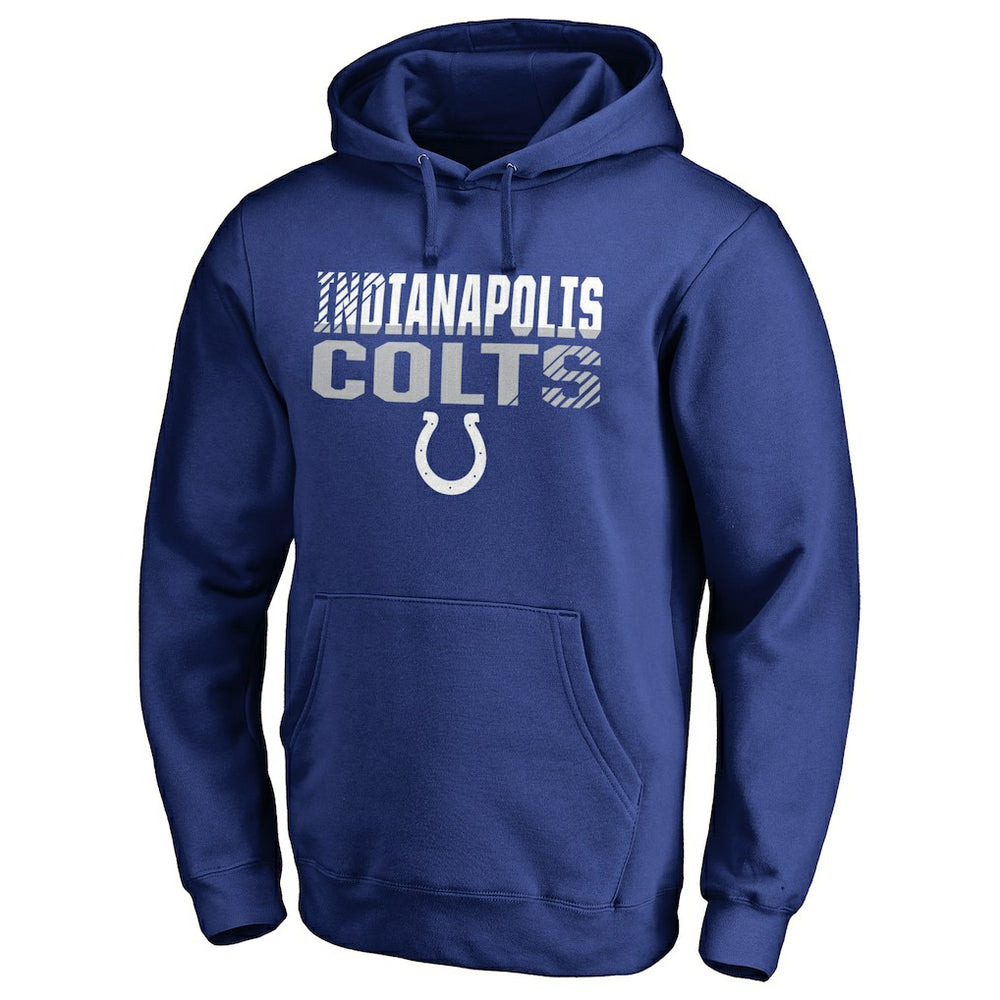 Indianapolis Colts Iconic Collection Fade Out Pullover Hoodie - Royal - NFL