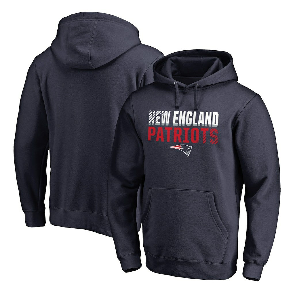 New England Patriots Iconic Collection Fade Out Pullover Hoodie - Navy - NFL