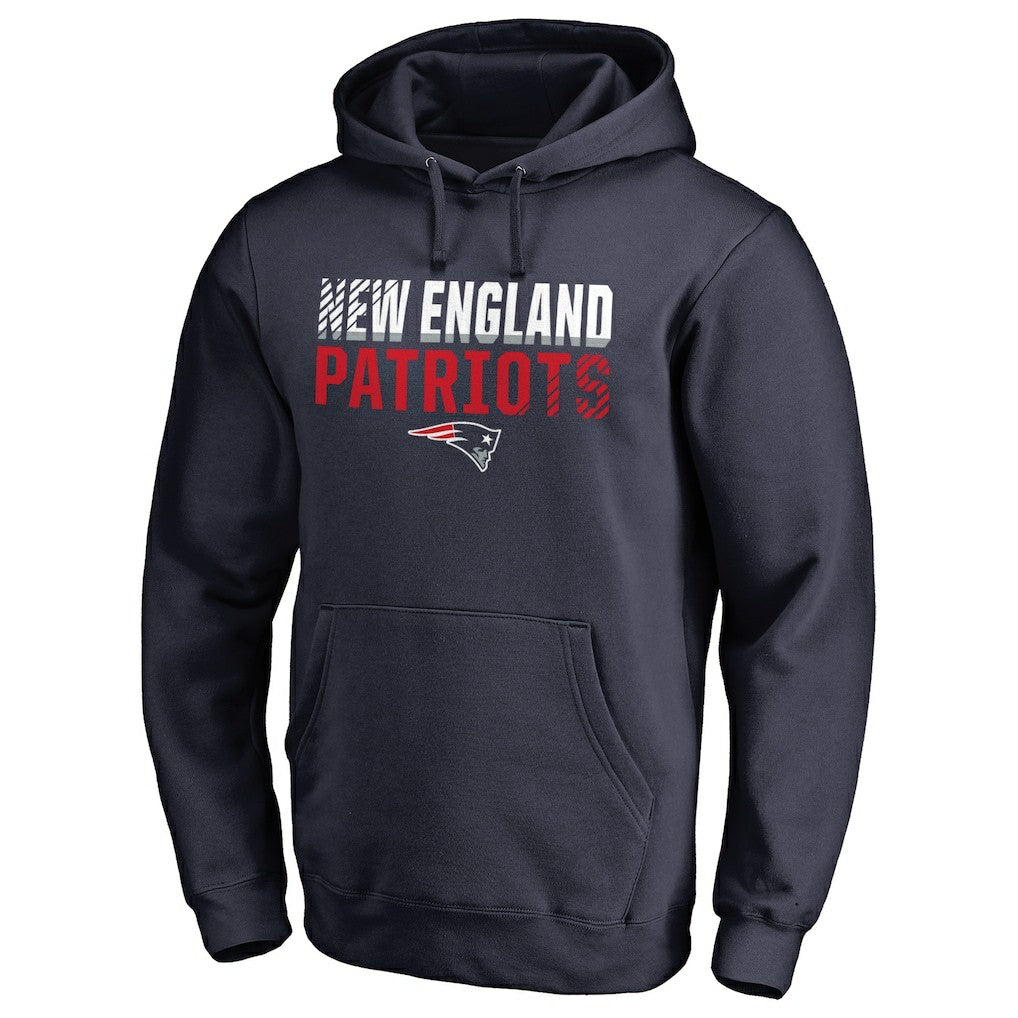 New England Patriots Iconic Collection Fade Out Pullover Hoodie - Navy - NFL