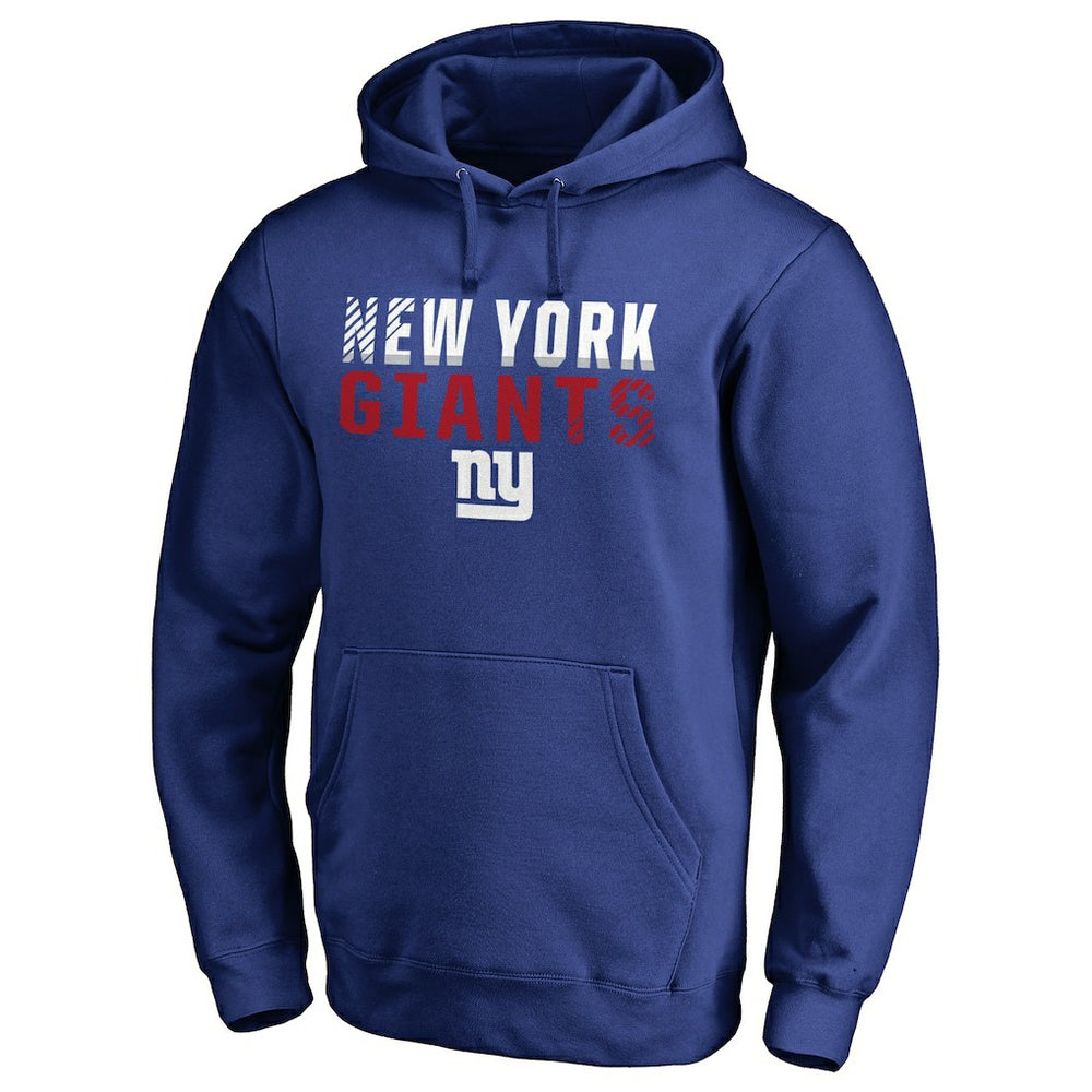 New York Giants Iconic Collection Fade Out Pullover Hoodie - Royal - NFL