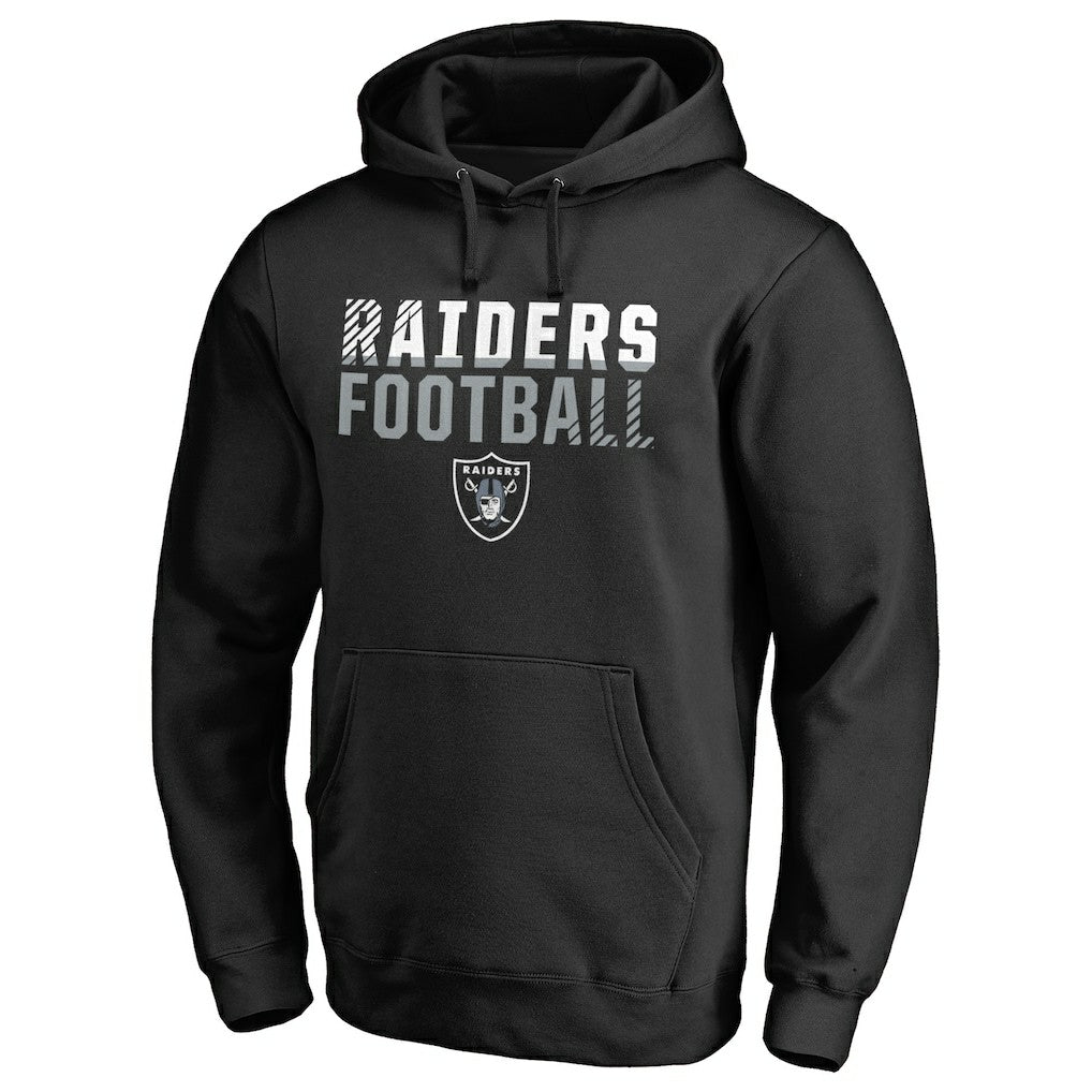 Las Vegas Raiders Iconic Collection Fade Out Pullover Hoodie - Black - NFL