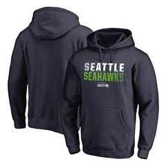 Seattle Seahawks Iconic Collection Fade Out Pullover Hoodie - College Navy - NFL