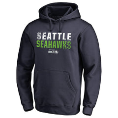 Seattle Seahawks Iconic Collection Fade Out Pullover Hoodie - College Navy - NFL