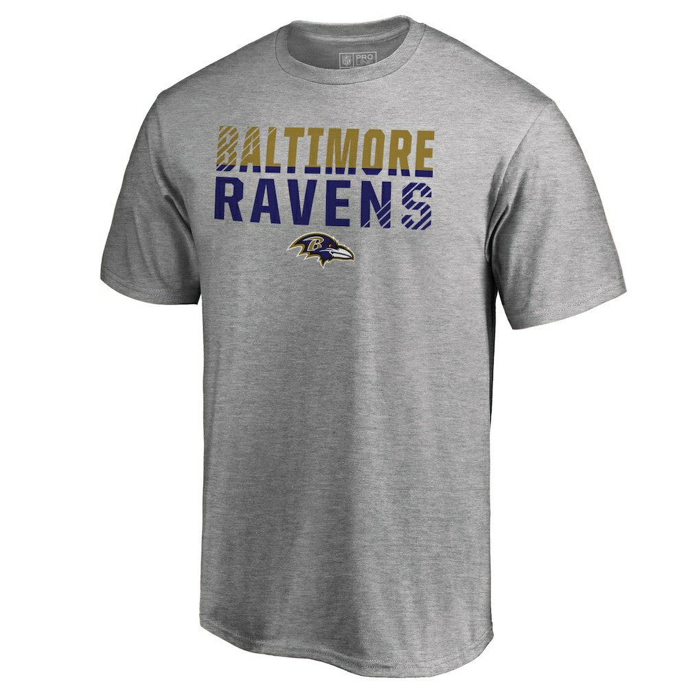 Baltimore Ravens Iconic Collection Fade Out T-Shirt - Ash - NFL
