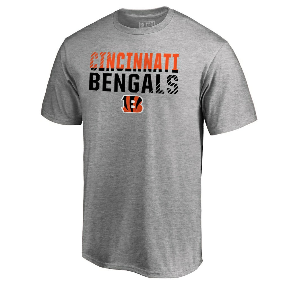 Cincinnati Bengals Iconic Collection Fade Out T-Shirt - Ash - NFL