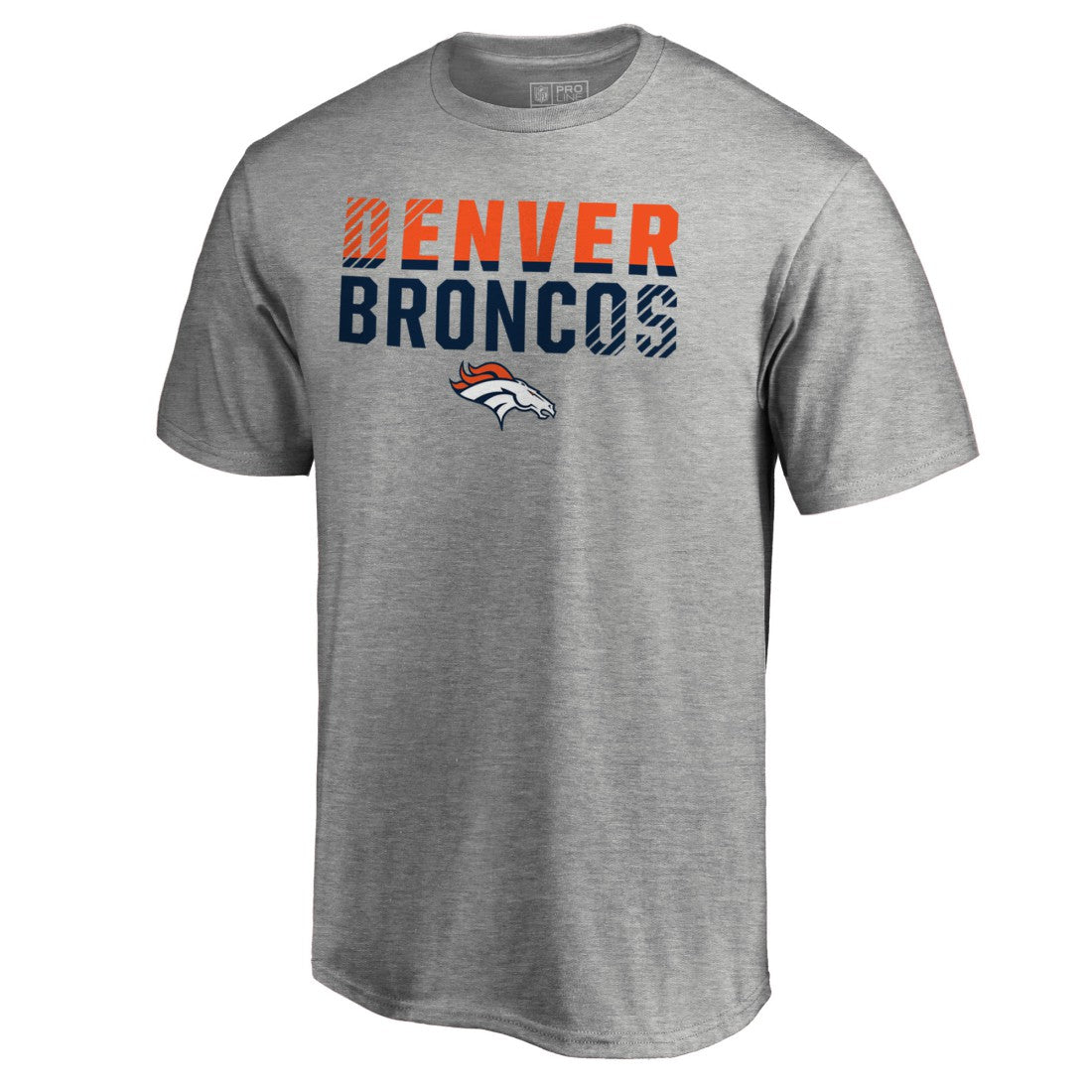 Denver Broncos Iconic Collection Fade Out T-Shirt - Ash - NFL