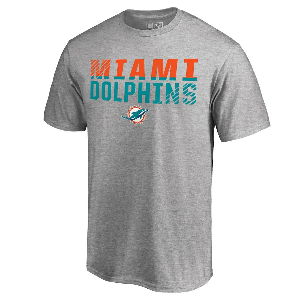 Miami Dolphins Iconic Collection Fade Out T-Shirt - Ash - NFL