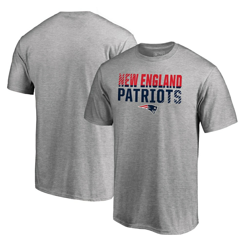 New England Patriots Iconic Collection Fade Out T-Shirt - Ash - NFL