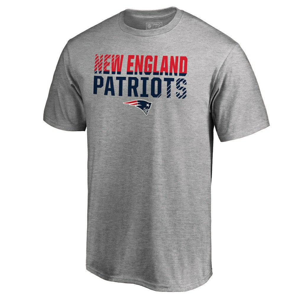New England Patriots Iconic Collection Fade Out T-Shirt - Ash - NFL