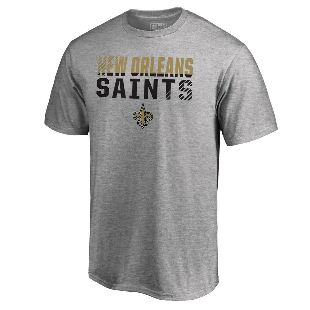 New Orleans Saints Iconic Collection Fade Out T-Shirt - Ash - NFL