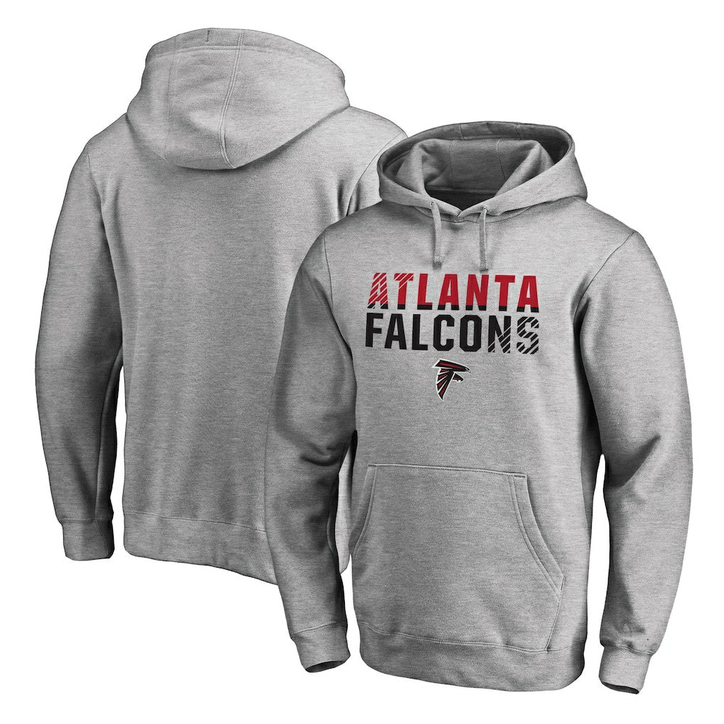 Atlanta Falcons Iconic Collection Fade Out Pullover Hoodie - Ash - NFL
