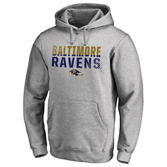 Baltimore Ravens Iconic Collection Fade Out Pullover Hoodie - Ash - NFL
