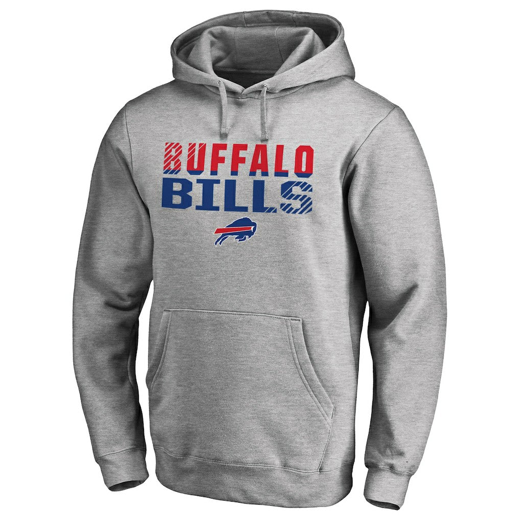 Buffalo Bills Iconic Collection Fade Out Pullover Hoodie - Ash - NFL