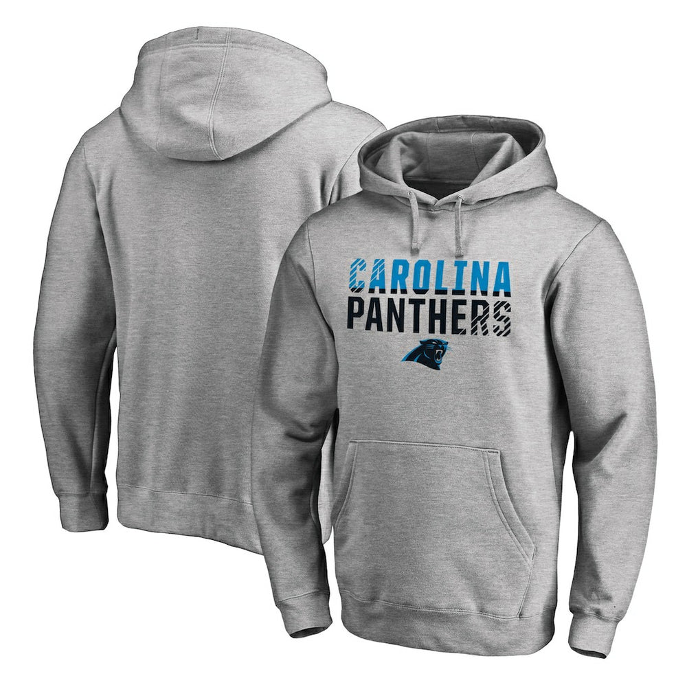 Carolina Panthers Iconic Collection Fade Out Pullover Hoodie - Ash - NFL