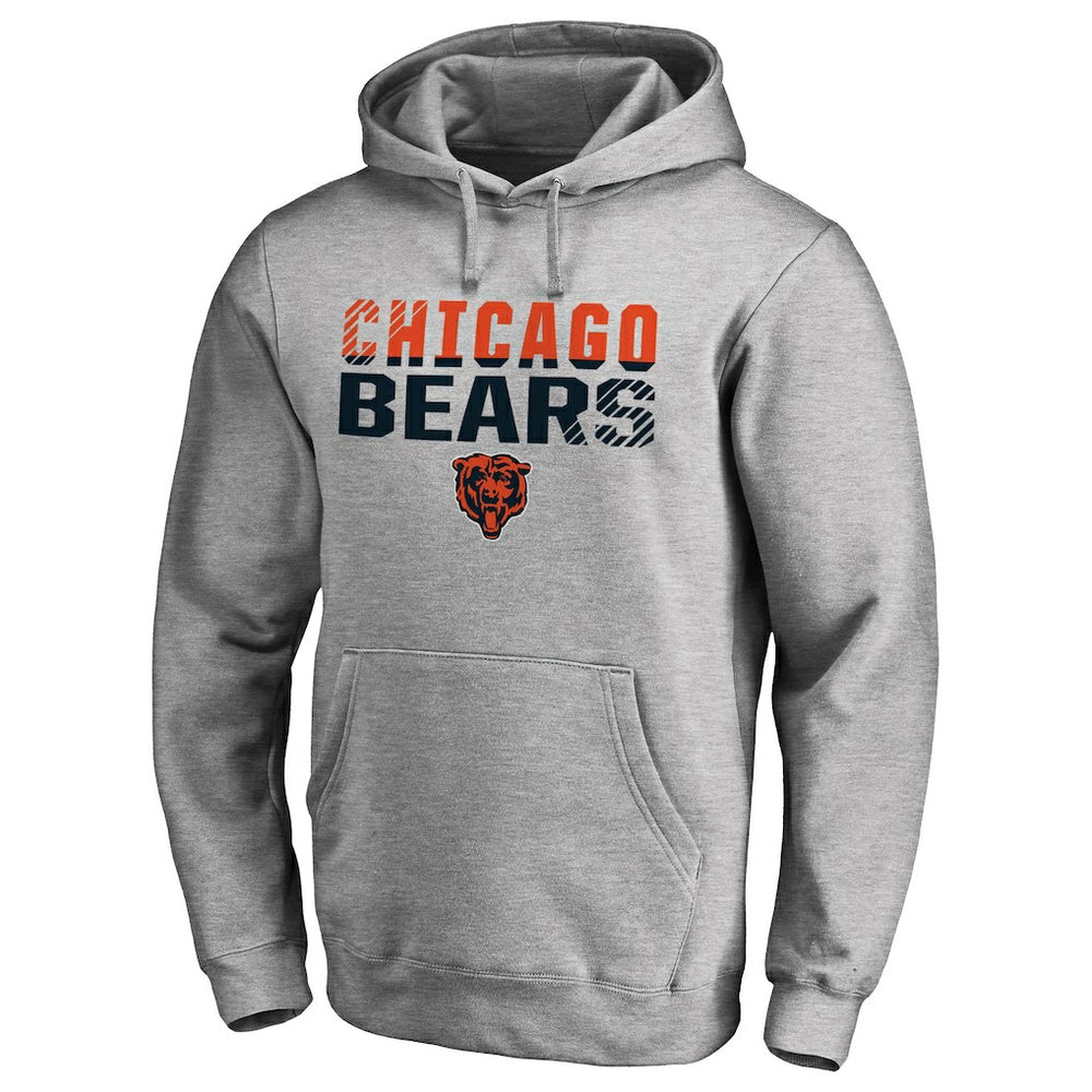 Chicago Bears Iconic Collection Fade Out Pullover Hoodie - Ash - NFL