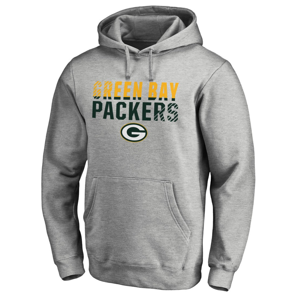 Green Bay Packers Iconic Collection Fade Out Pullover Hoodie - Ash - NFL