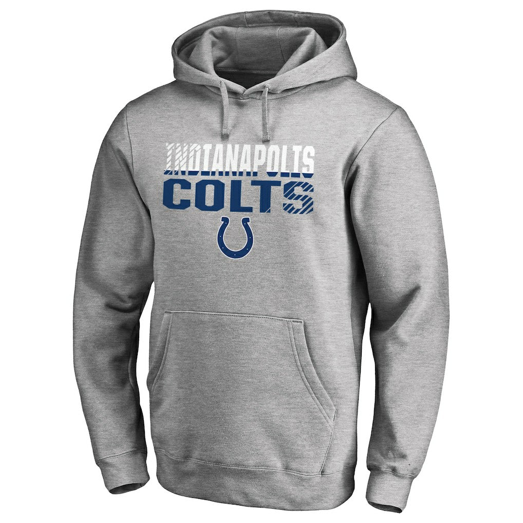 Indianapolis Colts Iconic Collection Fade Out Pullover Hoodie - Ash - NFL