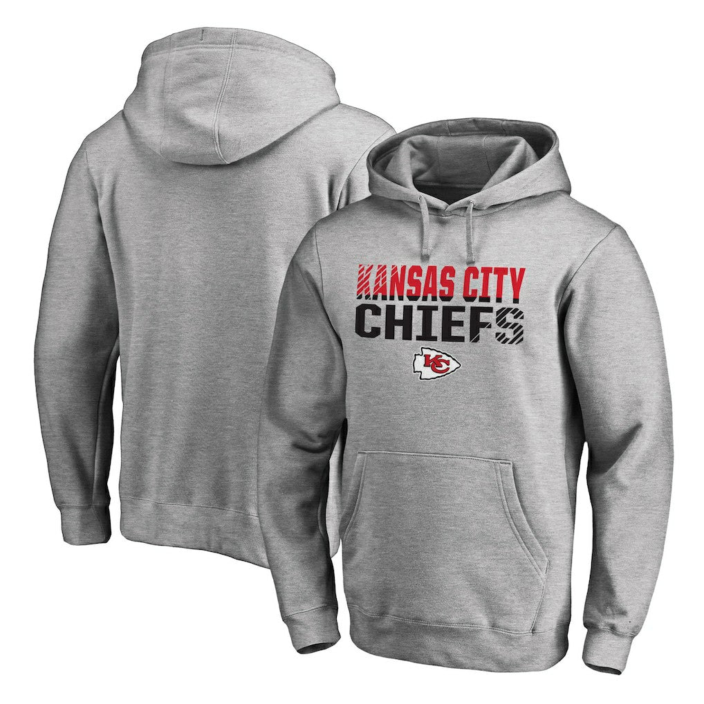 Kansas City Chiefs Iconic Collection Fade Out Pullover Hoodie - Ash - NFL