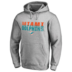 Miami Dolphins Iconic Collection Fade Out Pullover Hoodie - Ash - NFL