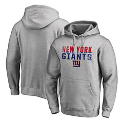 New York Giants Iconic Collection Fade Out Pullover Hoodie - Ash - NFL