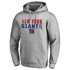 New York Giants Iconic Collection Fade Out Pullover Hoodie - Ash - NFL