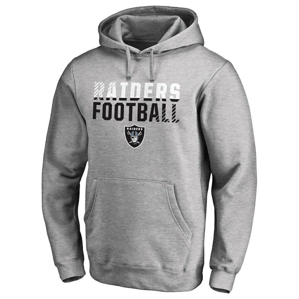 Las Vegas Raiders Iconic Collection Fade Out Pullover Hoodie - Ash - NFL