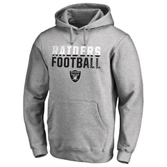 Las Vegas Raiders Iconic Collection Fade Out Pullover Hoodie - Ash - NFL