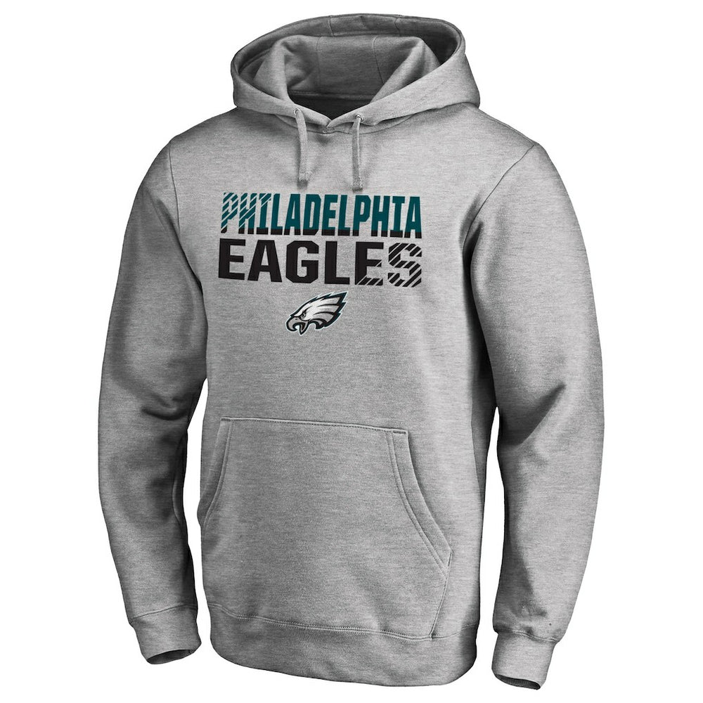 Philadelphia Eagles Iconic Collection Fade Out Pullover Hoodie - Ash - NFL