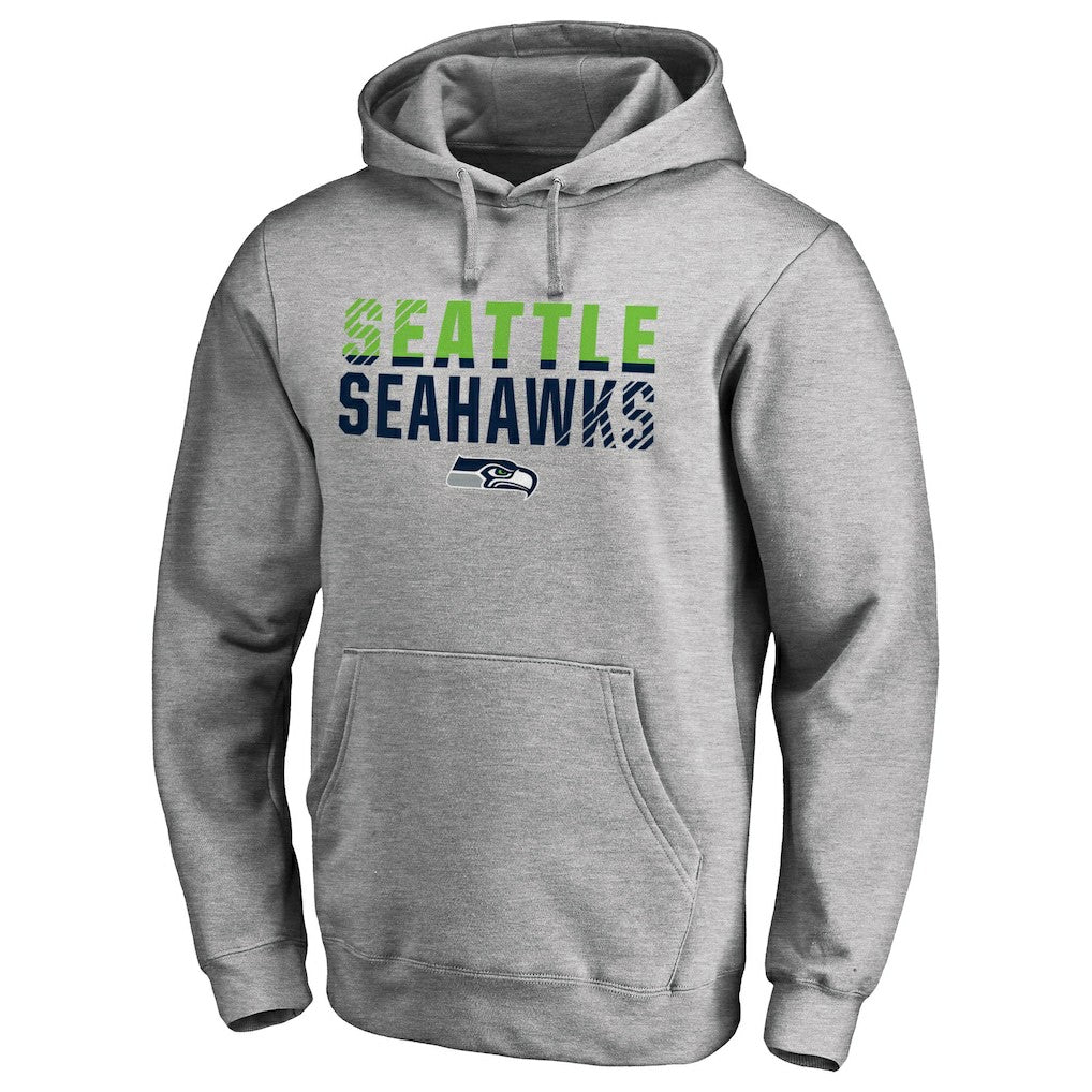 Seattle Seahawks Iconic Collection Fade Out Pullover Hoodie - Ash - NFL