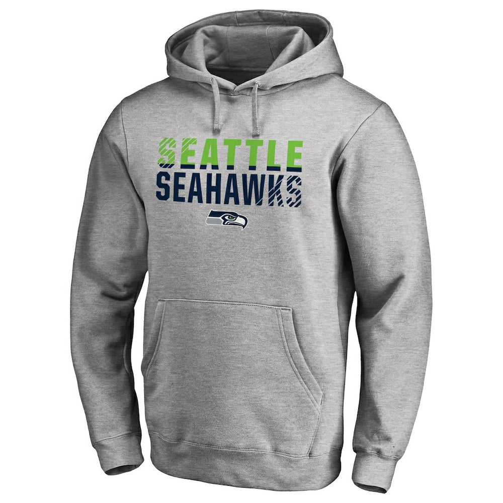 Seattle Seahawks Iconic Collection Fade Out Pullover Hoodie - Ash - NFL