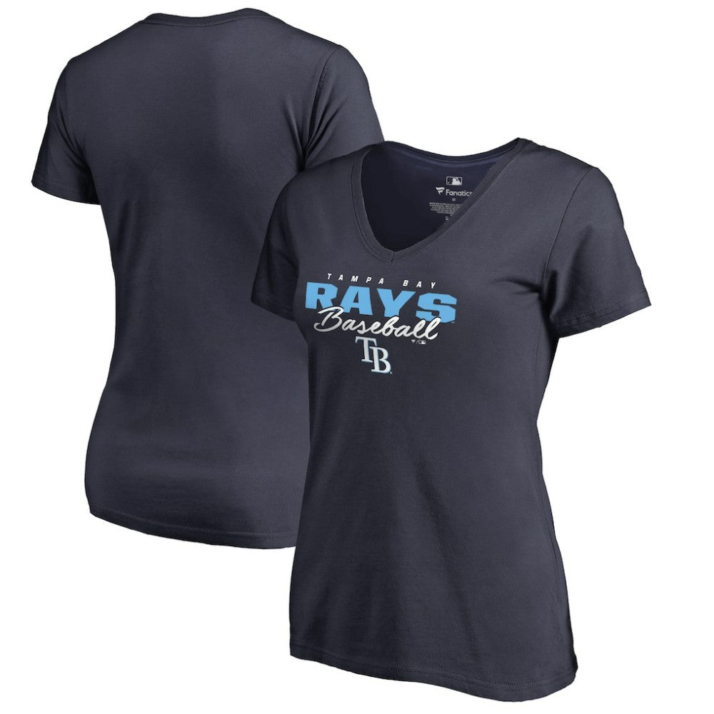 Tampa Bay Rays Women's Script Assist V-Neck T-Shirt Online