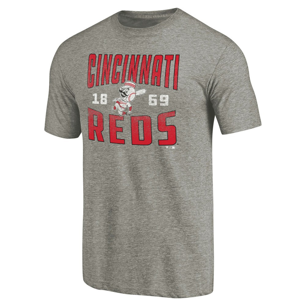Cincinnati Reds Cooperstown Collection Antique Stack Tri-Blend T-Shirt Online