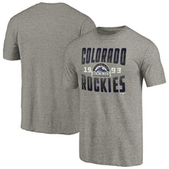 Colorado Rockies Cooperstown Collection Antique Stack Tri-Blend T-Shirt Online