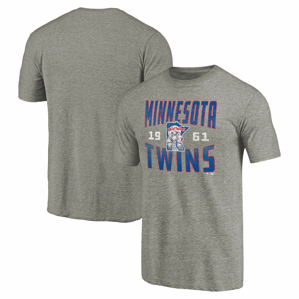 Minnesota Twins Cooperstown Collection Antique Stack Tri-Blend T-Shirt Outlet
