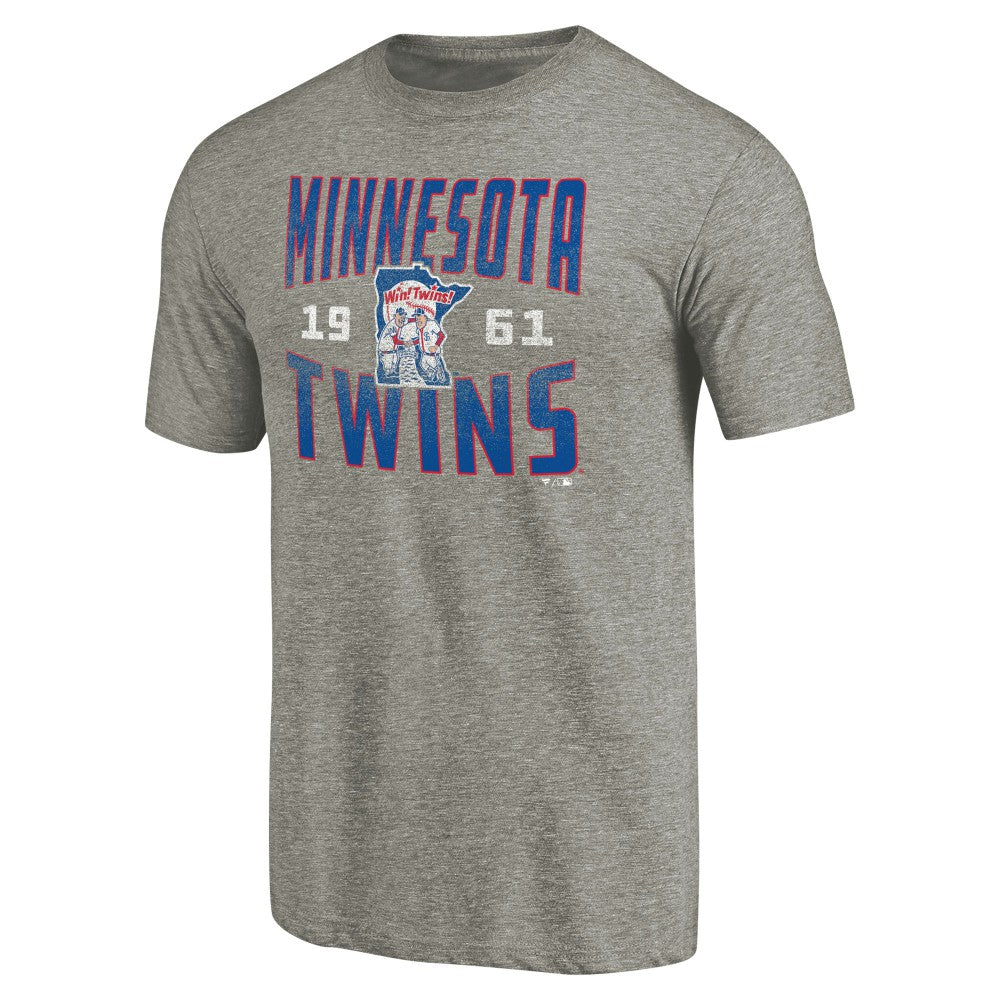 Minnesota Twins Cooperstown Collection Antique Stack Tri-Blend T-Shirt Outlet