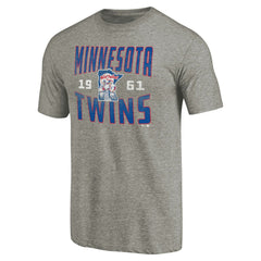 Minnesota Twins Cooperstown Collection Antique Stack Tri-Blend T-Shirt Outlet