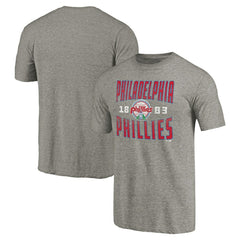 Philadelphia Phillies Cooperstown Collection Antique Stack Tri-Blend T-Shirt Outlet