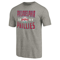 Philadelphia Phillies Cooperstown Collection Antique Stack Tri-Blend T-Shirt Outlet