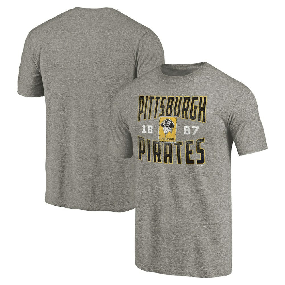 Pittsburgh Pirates Cooperstown Collection Antique Stack Tri-Blend T-Shirt for sale
