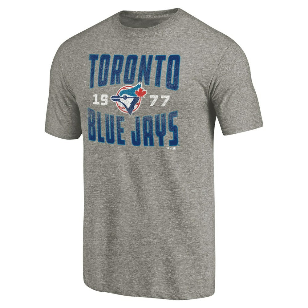 Toronto Blue Jays Cooperstown Collection Antique Stack Tri-Blend T-Shirt Near Me