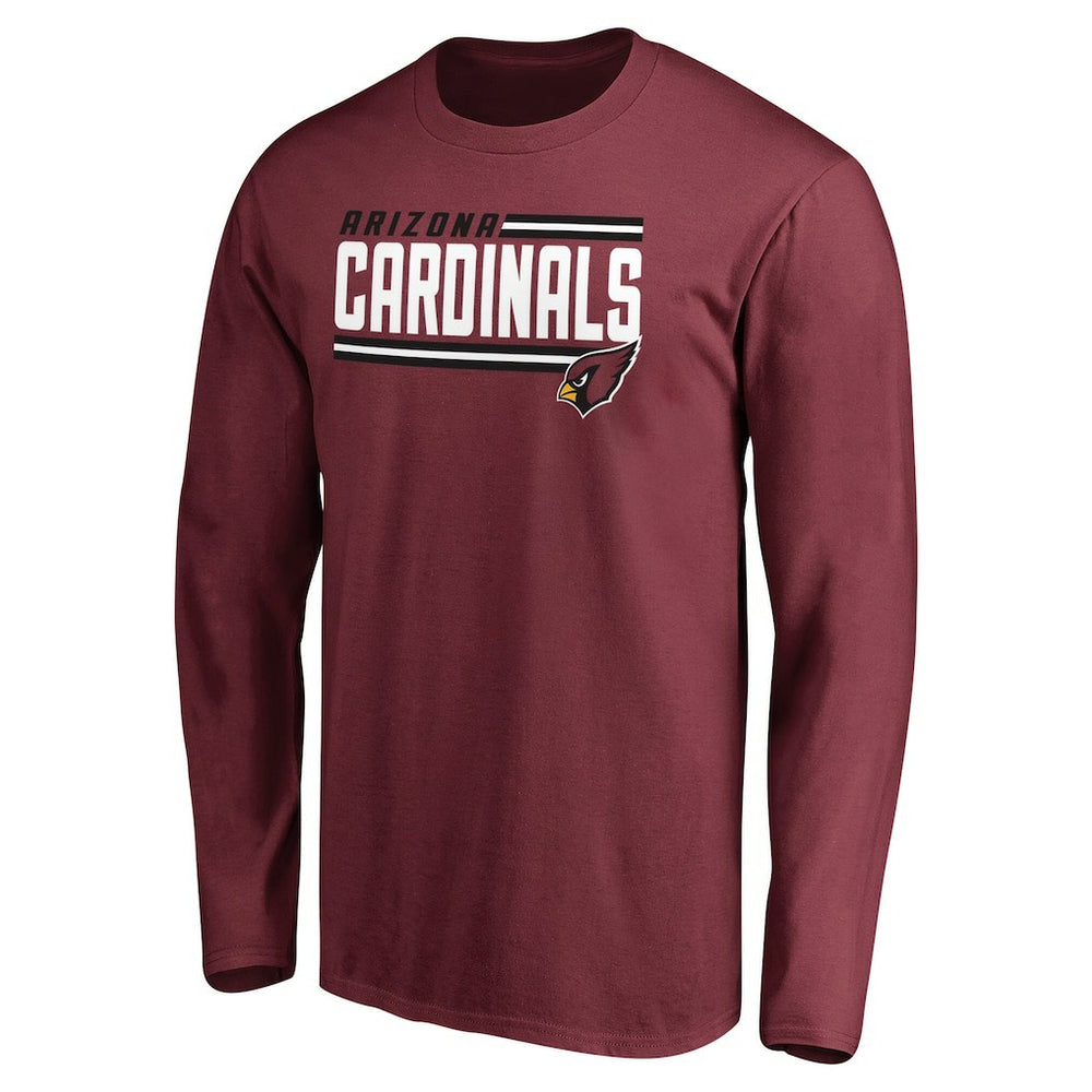 Arizona Cardinals Iconic Collection On Side Stripe Long Sleeve T-Shirt - Cardinal - NFL