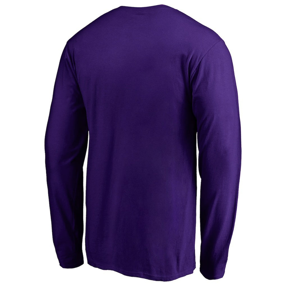 Baltimore Ravens Iconic Collection On Side Stripe Long Sleeve T-Shirt - Purple - NFL